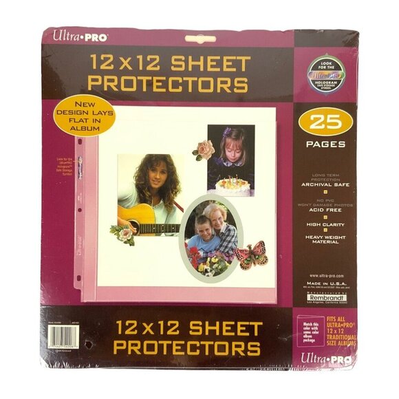 Rembrandt Ultra Pro 12x12 Sheet Protectors Pack Of 25 Archival Safe Acid-Free - Picture 1 of 4